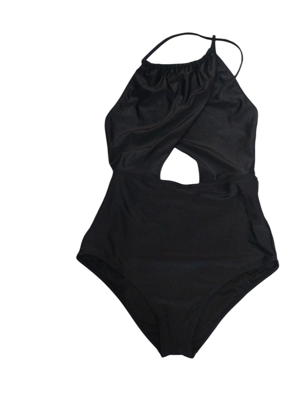 Old Navy Black One-Piece Swimsuit with Front Cutout SZ M